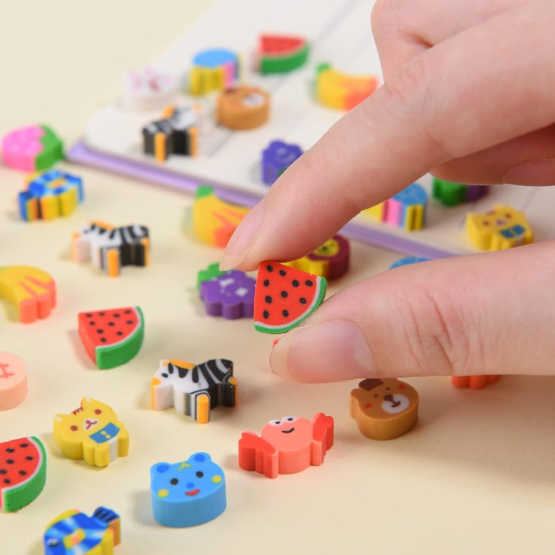 MGTECH 300Pcs Mini Erasers for Kids Bulk, Small Animal Fruit Erasers - Image 2